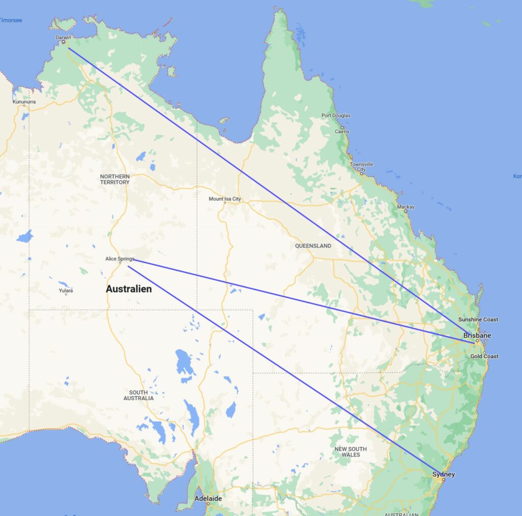 Australien Route